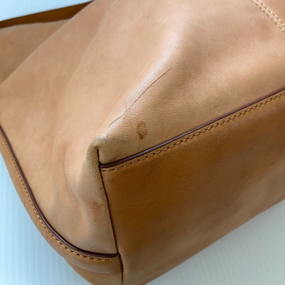 Mark & Graham Camel Tan Brown Leather Tote Bag - Picture 8 of 11
